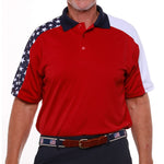 Load image into Gallery viewer, Men's Made in USA Patriotic Tech Polo Shirt