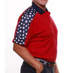 Load image into Gallery viewer, Men's Made in USA Patriotic Tech Polo Shirt