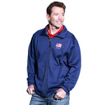 Load image into Gallery viewer, Mens Patriotic Full Zip Jacket Navy - The Flag Shirt