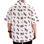 Load image into Gallery viewer, mens woven button down allover flags shirt - the flag shirt