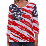 Load image into Gallery viewer, Women's Celebrate America 3/4 Sleeve Top