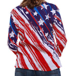 Load image into Gallery viewer, Women's Stars and Stripes American Flag 3/4 Sleeve Top