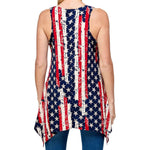 Load image into Gallery viewer, Women's Made in USA Stars and Stripes Sharkbite Tank