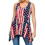 Load image into Gallery viewer, Women's Made in USA Stars and Stripes Sharkbite Tank