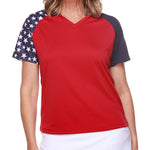 Load image into Gallery viewer, Women's Made in USA Patriotic Tech Polo Shirt