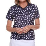 Load image into Gallery viewer, Women's Made in USA Stars Tech Polo Shirt