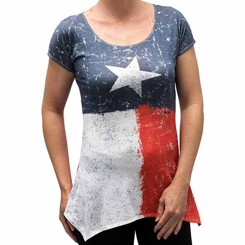 Womens Vintage Texas Flag  T-Shirt - The Flag Shirt