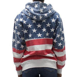 Load image into Gallery viewer, Womens Patriotic Stars Hoodie- Full Zip - The Flag Shirt
