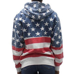 Load image into Gallery viewer, Womens Patriotic Stars Hoodie- Full Zip - The Flag Shirt