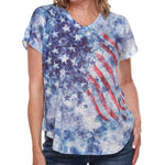 Load image into Gallery viewer, Women's Made in USA V-Neck Stars and Stripes