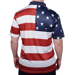 Load image into Gallery viewer, Horizontal American Flag Mens Tech Polo Shirt - The Flag Shirt
