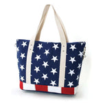 Load image into Gallery viewer, Stars and Stripes Canvas Tote