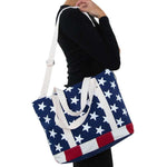 Load image into Gallery viewer, Stars and Stripes Canvas Tote