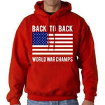 Load image into Gallery viewer, Back To Back World War Champs Mens Hooded Sweatshirt - The Flag Shirt