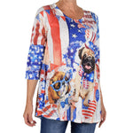 Load image into Gallery viewer, Women's Made in USA Patriotic Pug Party Tunic
