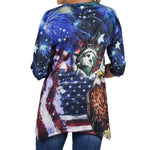 Load image into Gallery viewer, Women's Made in USA Liberty Eagle Sharkbite Tunic