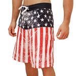 Load image into Gallery viewer, Worn American Flag Board Shorts - The Flag Shirt