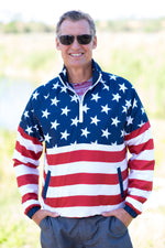 Load image into Gallery viewer, American Flag 1/4 Zip Windbreaker