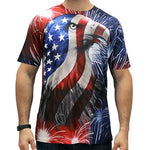 Load image into Gallery viewer, American Eagle Flag Fireworks T-Shirt - The Flag Shirt