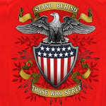 Load image into Gallery viewer, Stand Behind Those Who Serve Mens T-shirt - The Flag Shirt