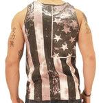 Load image into Gallery viewer, Mens Hand Screened Black and White American Flag Tank Top - The Flag Shirt
