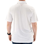 Load image into Gallery viewer, Mens Flag Flying Polo Tech Shirt -White - theflagshirt