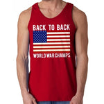 Load image into Gallery viewer, Back To Back World War Champs MensTank Top - The Flag Shirt