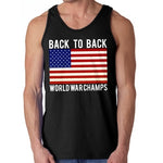 Load image into Gallery viewer, Back To Back World War Champs MensTank Top - The Flag Shirt