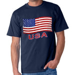 Load image into Gallery viewer, USA Waving Flag Mens T-Shirt - The Flag Shirt