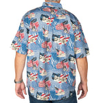 Load image into Gallery viewer, Men's Independence 100% Cotton Button Down Short Sleeve Shirt - the flag shirt