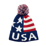 Load image into Gallery viewer, USA Pom Beanie