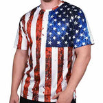 Load image into Gallery viewer, Mens Crewneck Sublimation print T-Shirt - theflagshirt
