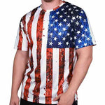 Load image into Gallery viewer, Mens Crewneck Sublimation print T-Shirt - theflagshirt