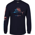 Load image into Gallery viewer, Men’s American Sailfish Fishing Shirt- Navy