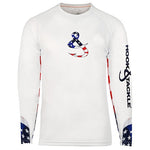 Load image into Gallery viewer, Patriotic Mens Liberty Fishing Shirt - White