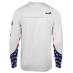 Load image into Gallery viewer, Patriotic Mens Liberty Fishing Shirt - White
