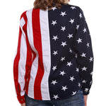 Load image into Gallery viewer, Women's Stars and Stripes 100% Cotton Long Sleeve Top