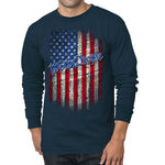 Load image into Gallery viewer, Made In USA We The People Vertical Flag Long Sleeve Tee