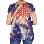 Load image into Gallery viewer, Women's Made in USA Rhinestones Stars and Stripes T-Shirt