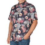 Load image into Gallery viewer, Men's Bicentennial 100% Cotton Button-Down Short Sleeve Shirt - the flag shirt