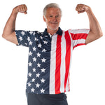 Load image into Gallery viewer, Performance Golf American Flag Polo Shirt