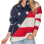 Load image into Gallery viewer, Unisex Patriotic Classic Rugby Shirt