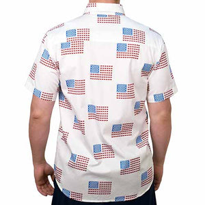 Mens Short Sleeve USA Flag Shirt - theflagshirt