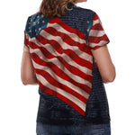 Load image into Gallery viewer, Women's Waving American Flag Polo Shirt