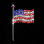 Load image into Gallery viewer, Rhinestone American Flag Pin