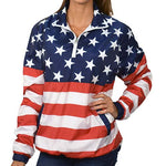 Load image into Gallery viewer, Unisex American Flag 1/4 Zip Windbreaker