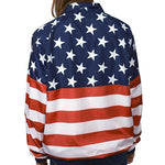 Load image into Gallery viewer, Unisex American Flag 1/4 Zip Windbreaker