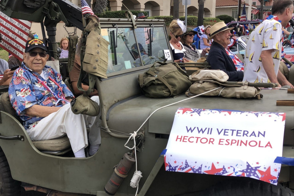 WWII Veteran shows off his Patriotic Side