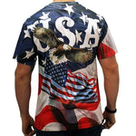 Load image into Gallery viewer, USA Eagle Liberty American Flag Quick Dry T-Shirt
