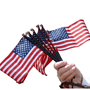 Annin Made in USA Bundle of 12 Handheld American Flags